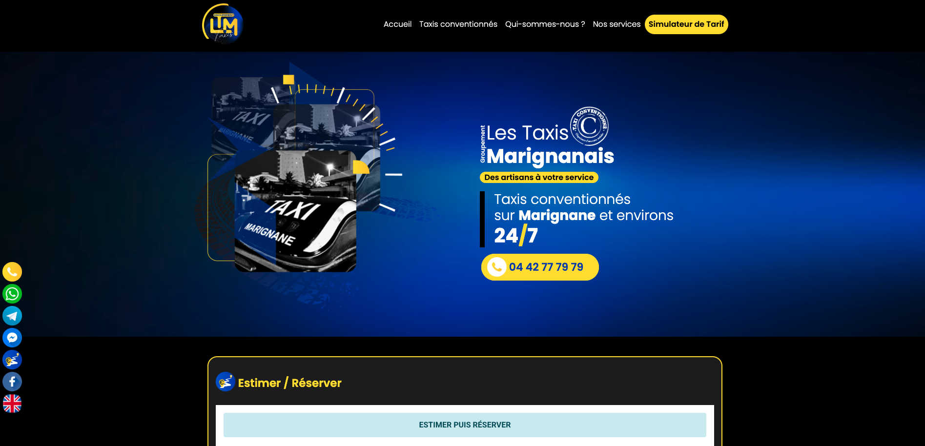 Site web Les Taxis Marignanais